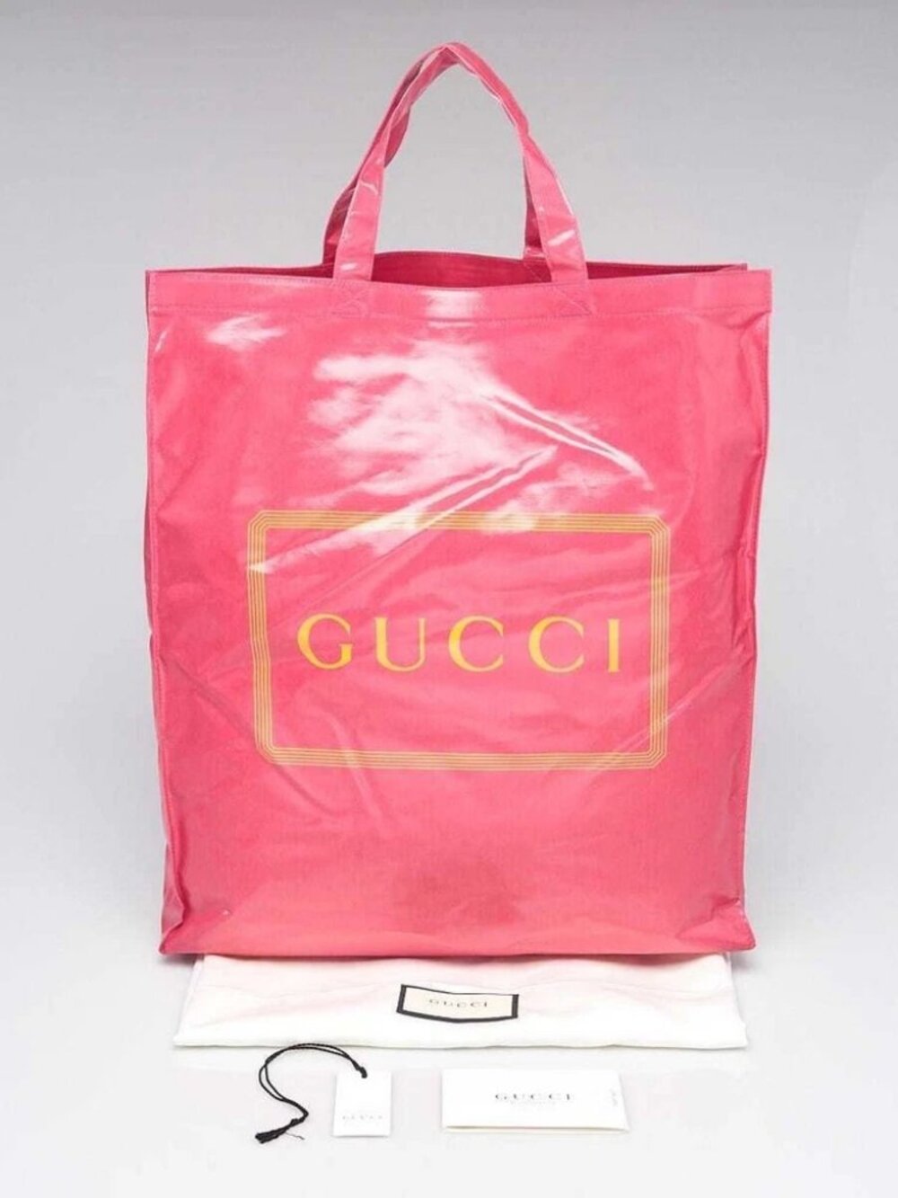 Gucci Pink/Orange Coated Canvas Montecarlo Tote Bag - Picture 11 of 11